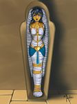  bandage bdsm belt bondage bound gag jewelry mask mummification mummy reiuji_utsuho sarcophagus sash touhou wig wings 