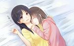  bed couple onjouji_toki saki saki_achiga-hen shimizudani_ryuuka sleeping tagme translation_request yuri 