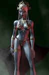  1girl 3d between_breasts bikini breasts champions_of_norrath:_realms_of_everquest dark_elf elf everquest grey_hair grey_skin hips jewelry loincloth navel pointy_ears solo swimsuit sylea vampire 