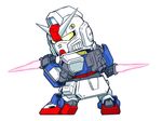  chibi dual_wielding gundam gundam_cross_dimension_0079 makka_na_kedamono mecha mobile_suit_gundam pixie_gundam weapon 