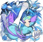  1girl gym_leader helmet nagi_(pokemon) pokemon pokemon_oras purple_hair saitou_naoki solo swablu 