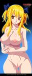 1girl blonde_hair breasts fairy_tail female gold_eyes large_breasts lucy_heartfilia nude pussy shaved_pussy solo tagme 