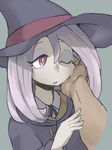  1girl hand_on_another&#039;s_face hand_on_another's_face hand_on_face hat little_witch_academia long_hair red_hair sucy_manbabalan wink witch_hat yeti_(mu_kaiten) 