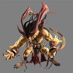  3d dissidia_final_fantasy dissidia_final_fantasy_arcade final_fantasy full_body horns ifrit_(final_fantasy) monster official_art square_enix 