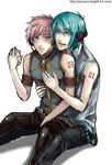  artist_request blush genderswap genderswap_(ftm) groping hatsune_mikuo hug male_focus male_masturbation masturbation megurine_luki multiple_boys vocaloid yaoi 