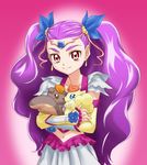  coco_(yes!_precure_5) earrings eyelashes hajime_(caramel_toone) jewelry midriff milk_(yes!_precure_5) milky_rose mimino_kurumi navel nuts_(yes!_precure_5) precure purple_hair red_eyes smile twintails two_side_up yes!_precure_5 yes!_precure_5_gogo! 