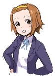  brown_eyes brown_hair face grin ha-ru hairband k-on! school_uniform short_hair sketch smile solo tainaka_ritsu 