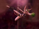  animated anthro breasts david_lillie dreamkeepers eyes_closed female fur green_hair hair mammal open_mouth pole rat rodent solo stripper_pole white_fur white_hair 