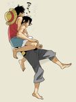  2boys brothers male_focus monkey_d_luffy multiple_boys one_piece portgas_d_ace siblings sleeping 