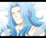  1boy blue_hair fukaboshi male_focus merman one_piece prince smile solo 