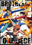  3boys brothers fire monkey_d_luffy multiple_boys one_piece portgas_d_ace rubber sabo_(one_piece) siblings 