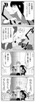  2girls 4koma anger_vein angry arguing bag clinging closed_eyes coat comic commentary_request emiya_shirou fate/stay_night fate_(series) grabbing greyscale grip hair_ribbon handbag highres human_tug_of_war locked_arms long_hair long_sleeves luviagelita_edelfelt monochrome multiple_girls open_mouth ribbon ringlets short_hair short_sleeves side_ponytail smirk spiked_hair talking teasing toosaka_rin translation_request tug_of_war yukako_(toyoyuki) 