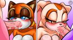 aged_up amy_rose anthro blaze_the_cat blue_eyes bodily_fluids breasts brown_eyes cream_the_rabbit cum cum_in_mouth cum_inside ejaculation eulipotyphlan eyeshadow felid feline fellatio female female/female fur genital_fluids genitals group hair half-closed_eyes hedgehog hi_res intersex intersex/female lagomorph leporid looking_pleasured makeup mammal marine_the_raccoon multicolored_body multicolored_fur narrowed_eyes oral oral_penetration orange_body orange_fur penetration penile penis pink_body pink_fur pink_penis procyonid purple_body purple_fur rabbit raccoon saliva saliva_on_penis sega sex sirjzau sonic_the_hedgehog_(series) tan_body tan_fur