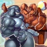 2_penises abs alien anal anal_penetration anthro anthro_penetrating anthro_penetrating_human beach big_butt big_dom_small_sub big_muscles big_pecs big_penis butt cobra_bubbles dark_body dark_skin disney dominant dominant_anthro dominant_male duo erection gantu genitals grey_body grin hands_behind_head hi_res huge_muscles huge_penis human human_on_anthro human_penetrated interspecies larger_anthro larger_male lilo_and_stitch lobonejo lying male male/male male_penetrated male_penetrating male_penetrating_male mammal multi_genitalia multi_penis muscular muscular_anthro muscular_human muscular_male nude pecs penetration penile penile_penetration penis penis_in_ass sand seaside sex size_difference smaller_male smaller_penetrated smile submissive submissive_human submissive_male water xenophilia