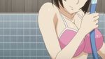  animated animated_gif bikini bounce bouncing_breasts breasts brown_hair cleavage huge_breasts large_breasts musubi sekirei swimsuit 