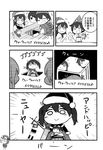  akagi_(kantai_collection) christmas comic fairy_(kantai_collection) greyscale highres hiryuu_(kantai_collection) kaga_(kantai_collection) kantai_collection monochrome multiple_girls page_number shishigami_(sunagimo) souryuu_(kantai_collection) translated type_0_fighter_model_21 type_99_dive_bomber younger 