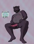 5_toes a_glitched_cat absurd_res age_difference anthro balls bear belly body_hair facial_hair feet genitals hi_res male mammal navel nipples older_anthro older_male overweight overweight_male penis solo thick_penis thick_thighs toes wewf