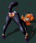  anal anal_object_insertion animal_ears blue_eyes brown_hair butt_plug buttplug buttplug_tail crown earrings high_heels jewelry latex lm_(legoman) looking_back mario_(series) nintendo object_insertion princess_daisy pussy pussy_juice soubriquetrouge super_mario_bros. super_mario_land tail uncensored 