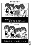  akagi_(kantai_collection) art_shift comic fairy_(kantai_collection) greyscale highres hiryuu_(kantai_collection) kaga_(kantai_collection) kantai_collection monochrome multiple_girls muneate page_number shishigami_(sunagimo) souryuu_(kantai_collection) translated type_99_dive_bomber younger 