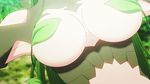  2girls animated animated_gif armpits breast_grab breasts fondle grabbing green_hair kii_(monster_musume) large_breasts monster_girl monster_musume_no_iru_nichijou multiple_girls no_nipples suu_(monster_musume) tentacle 