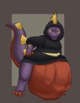 ambiguous_gender anthro bottomless clothed clothing hi_res hoodie hoodie_only lizard palworld reptile scalie solo starvingxaphelm topwear topwear_only vore