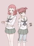  girls_und_panzer mikko_(girls_und_panzer) rosehip seifuku yoshikawa_kazunori 