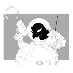 1:1 2024 anthro armor avian beak belly big_belly bird clothed clothing corvid corvus_(genus) crow earthworm_jim_(series) gun half-length_portrait headgear helmet hi_res holding_object holding_weapon hookshot looking_at_viewer male monochrome open_mouth oscine overweight overweight_anthro overweight_male passerine portrait psy-crow ranged_weapon reaching reaching_towards_viewer reagan700 slightly_chubby slightly_chubby_anthro slightly_chubby_male solo spacesuit sparkles sparkling_eyes weapon