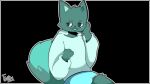 anthro blue_bottomwear blue_clothing blue_shorts bottomwear bulge claws clothing fluffy frostyvee_01 fur green_body green_fur hi_res hoodie male scar shaded shorts simple_background solo tail tongue tongue_out topwear