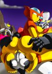 aphrodite_a areola balls barefoot being_watched big_breasts big_butt breasts butt butt_grab erect_nipples feet female foot_on_balls garada_k7 genitals go_nagai group hand_on_butt hi_res looking_at_another machine mad-project male male/female mazinger mazinger_z mecha nipples penetration penis robot surprised_expression thick_thighs trio vaginal vaginal_penetration