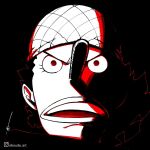  1boy aboude_art artist_name bandana commentary curly_hair instagram_logo instagram_username limited_palette long_nose male_focus one_piece open_mouth signature solo teeth usopp 