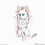 anus collar cute_expression disney domestic_cat felid feline felis female feral fur genitals hi_res legs_up mammal marie_(aristocats) patreon patreon_logo patreon_username purring pussy smile solo spread_legs spreading text the_aristocats url yordraw