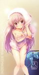  breast_hold cleavage kouguchi_moto see_through towel wet 