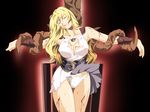  arux78 blood bondage cleavage no_bra open_shirt pantsu skirt_lift sophitia_alexandra soul_calibur torn_clothes 