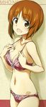  bra cleavage girls_und_panzer kurashima_tomoyasu nishizumi_miho pantsu stick_poster 
