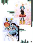  bakemonogatari dress heels iwasaki_taisuke ononoki_yotsugi pantyhose thighhighs yukata 