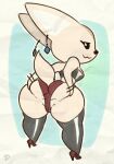 :3 aggretsuko anthro bent_over big_butt biped black_clothing black_eyes black_nose breasts butt butt_outline camel_toe canid canine cleavage clothed clothing ear_piercing ear_ring female fennec_fox fenneko footwear fox fur hi_res high_heels huge_butt legwear looking_at_viewer looking_back looking_back_at_viewer mammal piercing presenting presenting_hindquarters rear_view red_clothing ring_piercing roger_bacon sanrio seductive side_boob simple_background skimpy small_waist smug_face solo spread_butt spreading tan_body tan_fur thick_thighs thigh_highs topwear true_fox tube_top wasp_waist wristband