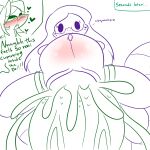 2_penises anthro arbok belly big_belly bodily_fluids cum cum_inside doll english_text female generation_1_pokemon generation_5_pokemon genital_fluids genitals hair hi_res lavender_(lewdchuu) lewdchuu_(artist) male monochrome multi_genitalia multi_penis nintendo penis pokemon pokemon_(species) pussy serperior simple_background sketch solo text voodoo voodoo_doll