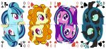  2024 absurd_res adagio_dazzle_(eg) alpha_channel aria_blaze_(eg) arthropod black_body blonde_hair blue_body blue_hair card changeling earth_pony equestria_girls equid equine female feral food friendship_is_magic group hair hasbro headshot_portrait hi_res horn horse mammal multicolored_hair my_little_pony mythological_creature mythological_equine mythology nom orange_hair parclytaxel pegasus playing_card_template pony portrait pupils purple_hair queen_chrysalis_(mlp) queen_of_clubs queen_of_diamonds queen_of_hearts_(card) queen_of_spades simple_background slit_pupils smile smiling_at_viewer sonata_dusk_(eg) spiked_hairband symmetry_(rotational) taco tarot tarot_card tarot_nouveau the_dazzlings_(eg) twintails_(hairstyle) two_tone_hair unicorn white_background wings yellow_body 