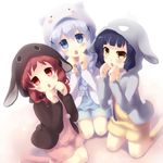  animal_ears anko_(gochuumon_wa_usagi_desuka?) bunny_ears gochuumon_wa_usagi_desu_ka? jouga_maya kafuu_chino natsu_megumi tagme tail tippy_(gochuumon_wa_usagi_desu_ka?) wild_geese 