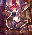  ass ass_grab breast_hold heels koakuma muchousha no_bra pantsu pointy_ears string_panties thighhighs touhou wings 