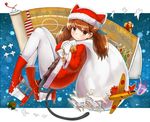  christmas kantai_collection okitsugu pantyhose ryuujou_(kancolle) tail 
