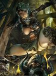  armor breasts evan_lee legend_of_the_cryptids no_bra open_shirt pantsu see_through 