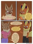  3:4 absurd_res angry anthro blonde_hair blue_eyes brown_body brown_eyes brown_fur canid canine canis clothed clothing dialogue digital_drawing_(artwork) digital_media_(artwork) discussion duo eevee eeveelution elizabeth_venizee english_text female flamberry_(artist) flareon franklin_flare fur generation_1_pokemon hair hi_res male male/female mammal nintendo open_mouth orange_body orange_fur pokemon pokemon_(species) simple_background slightly_chubby tail teeth text tongue 