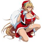  christmas cleavage dress heels pantsu shikishima_mirei valkyrie_drive valkyrie_drive_-mermaid- 