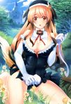  animal_ears cleavage inumimi no_bra nun pantsu shio_kouji tail 