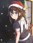  christmas kantai_collection ryouya seifuku shigure_(kancolle) 