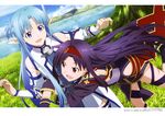  armor asuna_(sword_art_online) konno_yuuki pointy_ears sword_art_online takata_akira thighhighs 