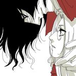  1girl alucard_(hellsing) couple glasses hellsing hetero integra_hellsing lowres oekaki red solid&amp;etc 