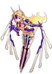  armor atorosu blazblue mu-12 no_bra thighhighs underboob wings 