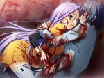  akatsuki_no_goei blood bondage dress game_cg guro syangrila thighhighs tomose_shunsaku torn_clothes weapon 